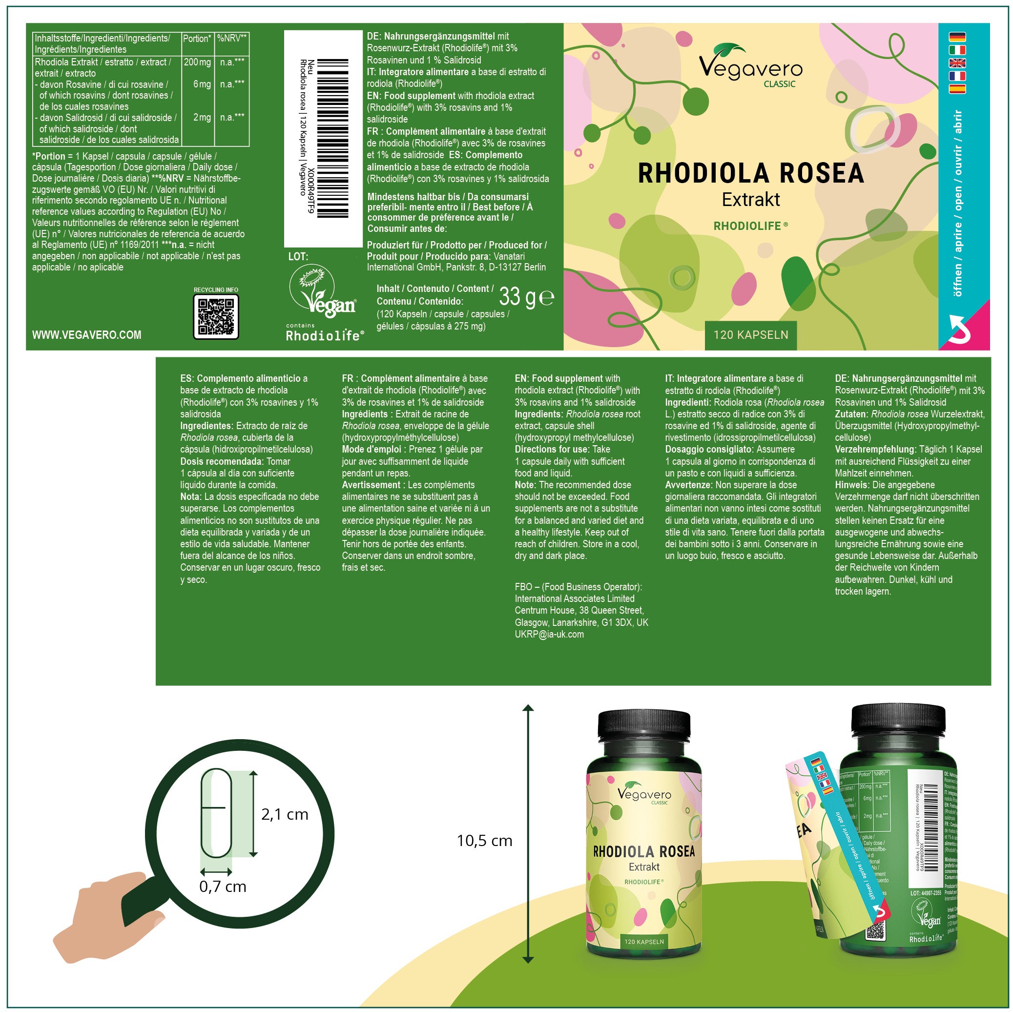 Rhodiola Rosea Extrakt Kapseln