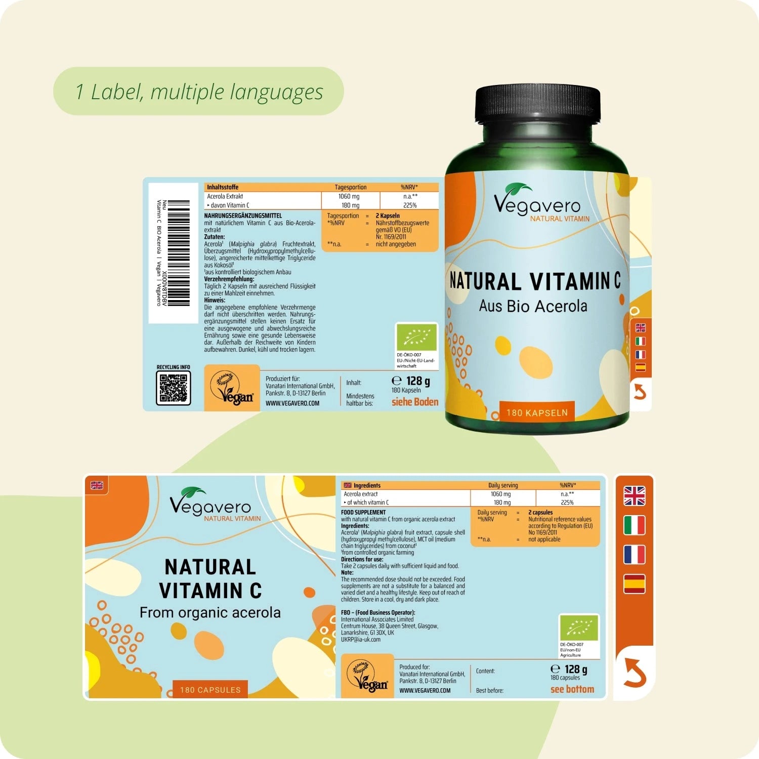 Natürliches Vitamin C Kapseln Bio