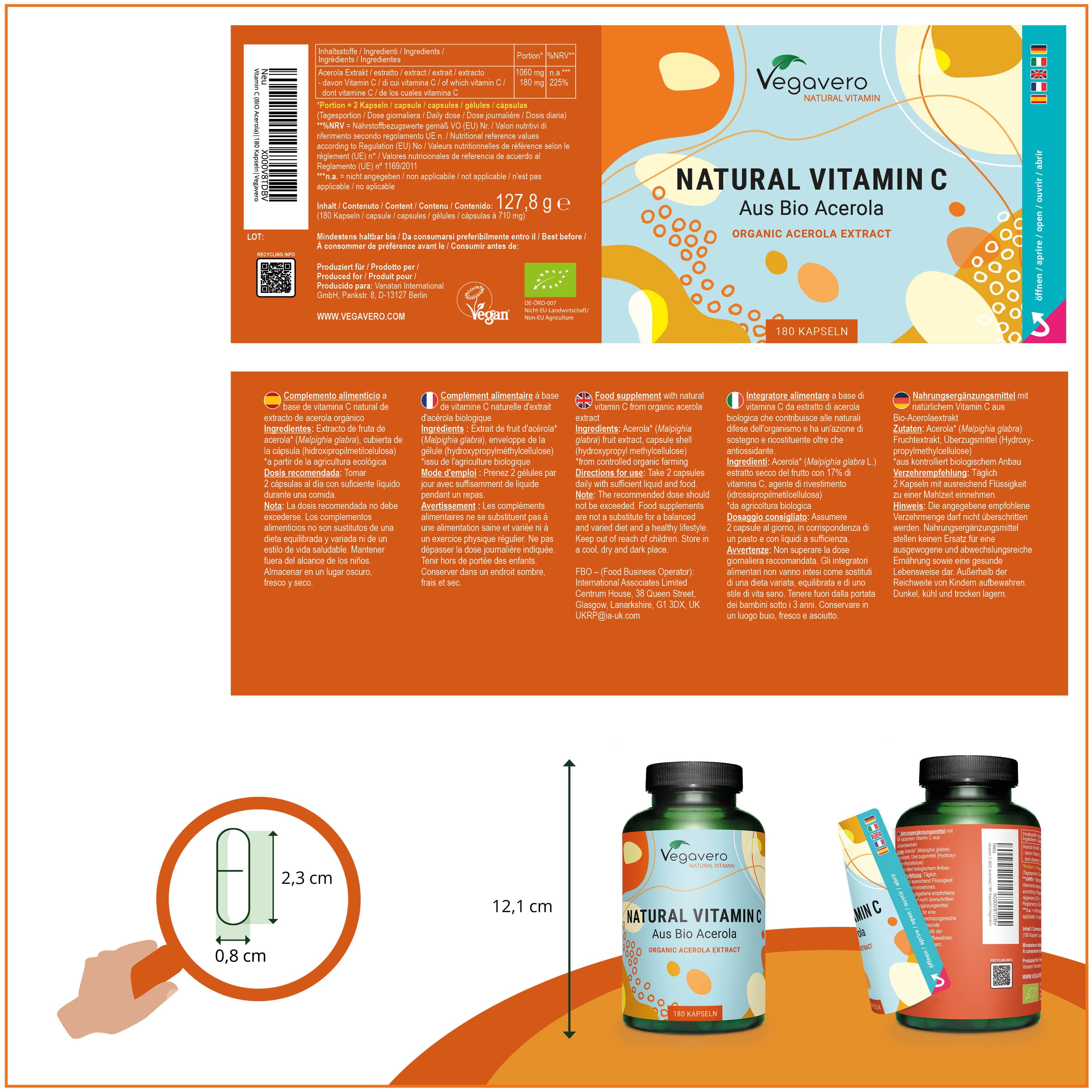 Natürliches Vitamin C Kapseln Bio