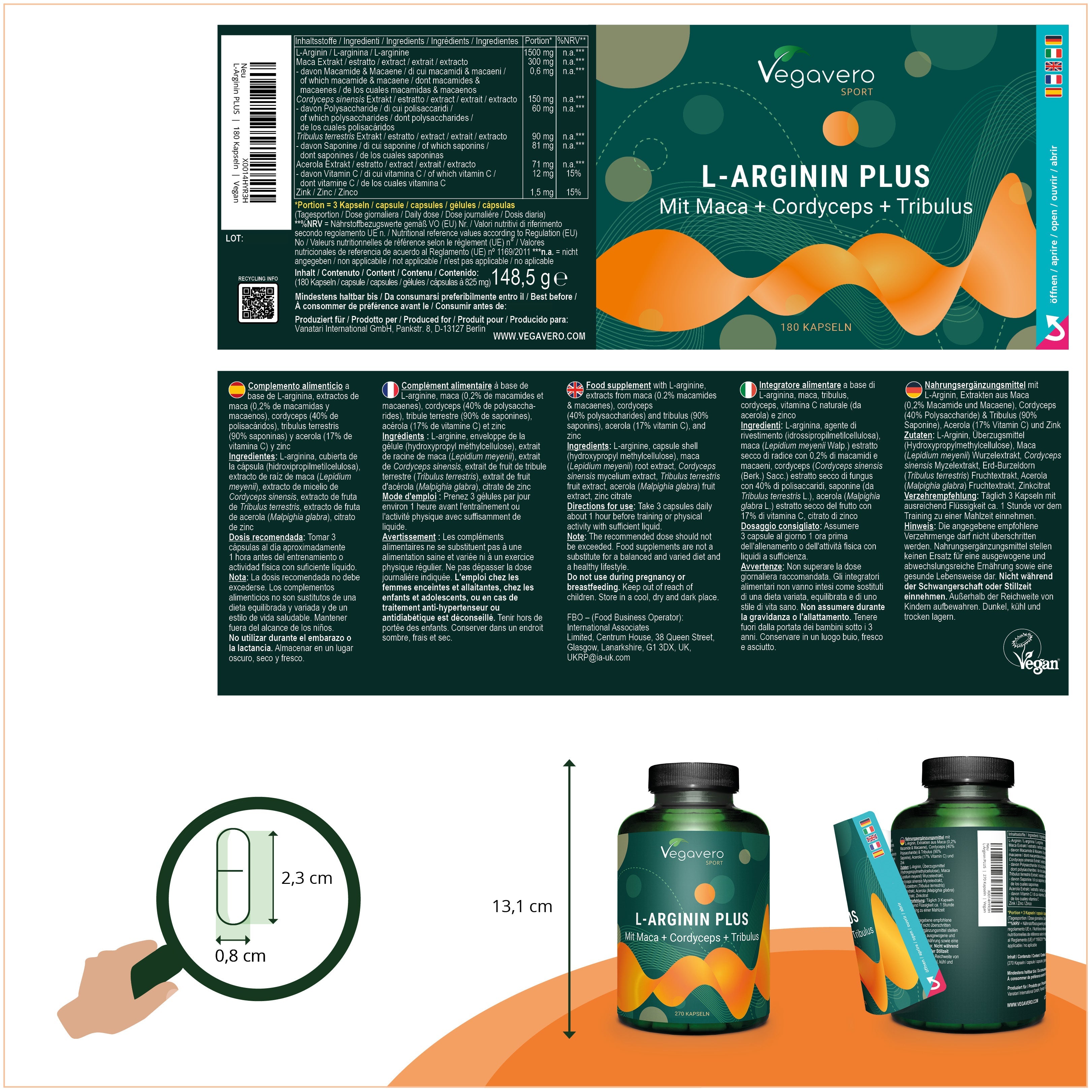 L-Arginina Plus Cápsulas