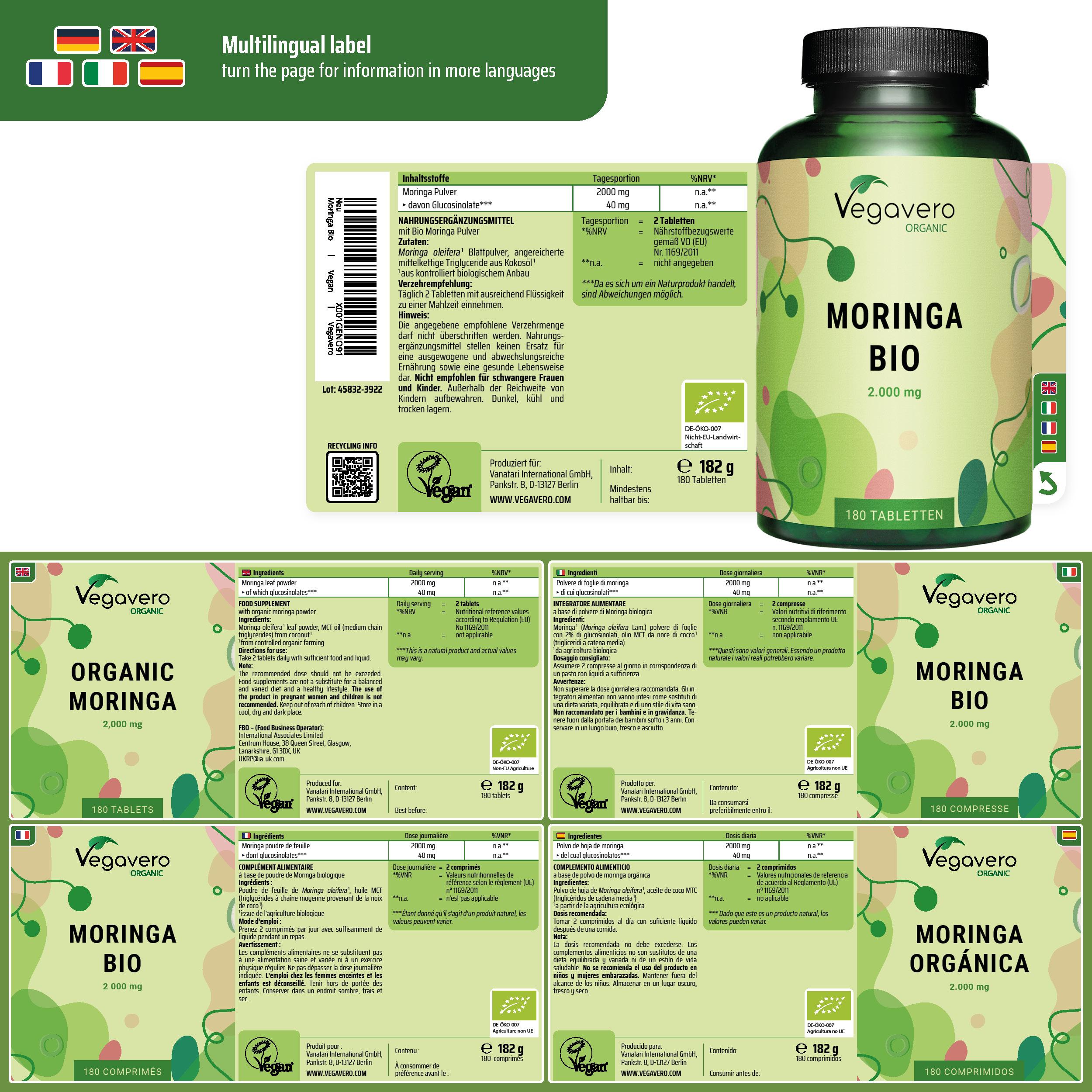 Moringa Oleifera Tabletten Bio
