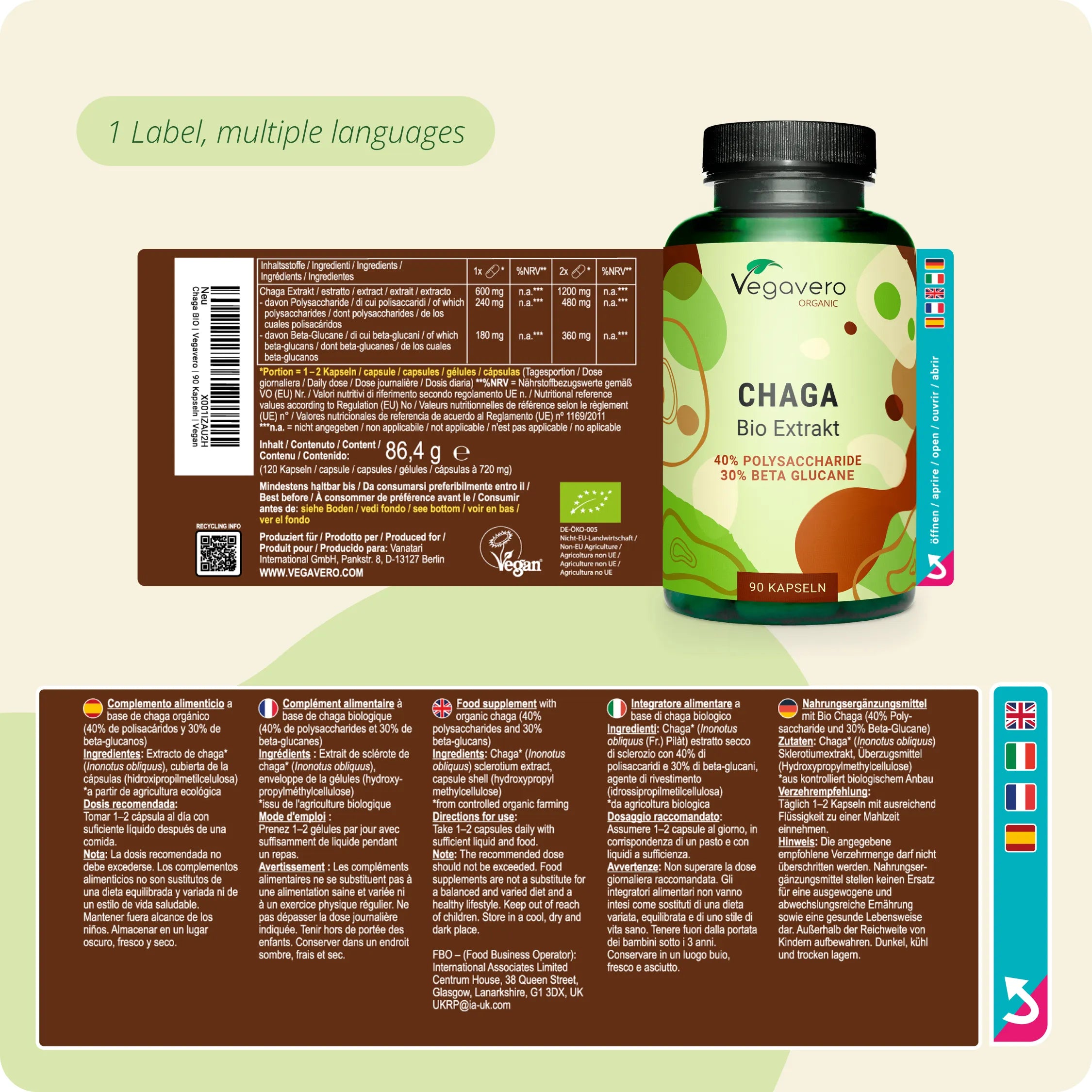 Chaga Extrakt Kapseln Bio
