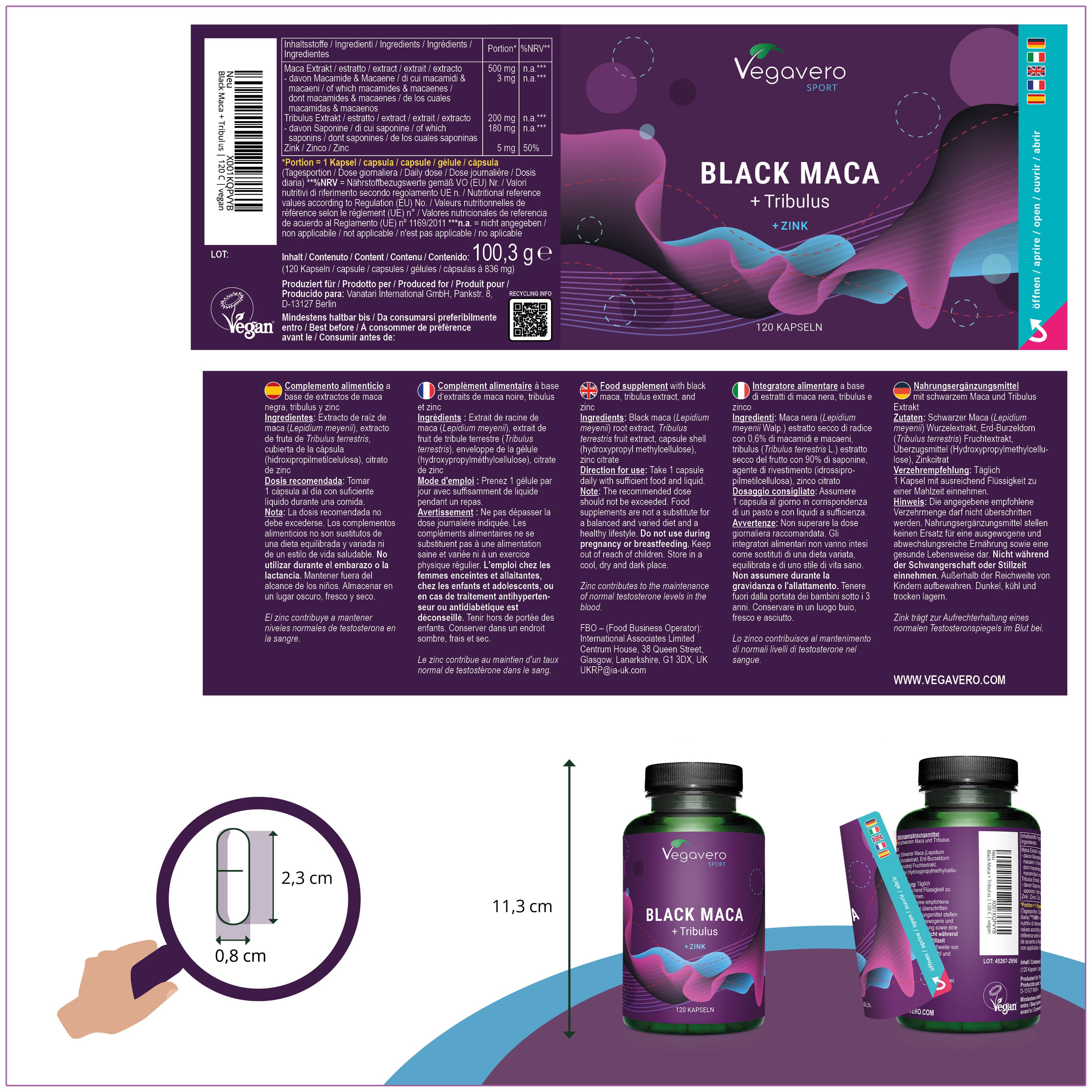 Black Maca + Tribulus Kapseln
