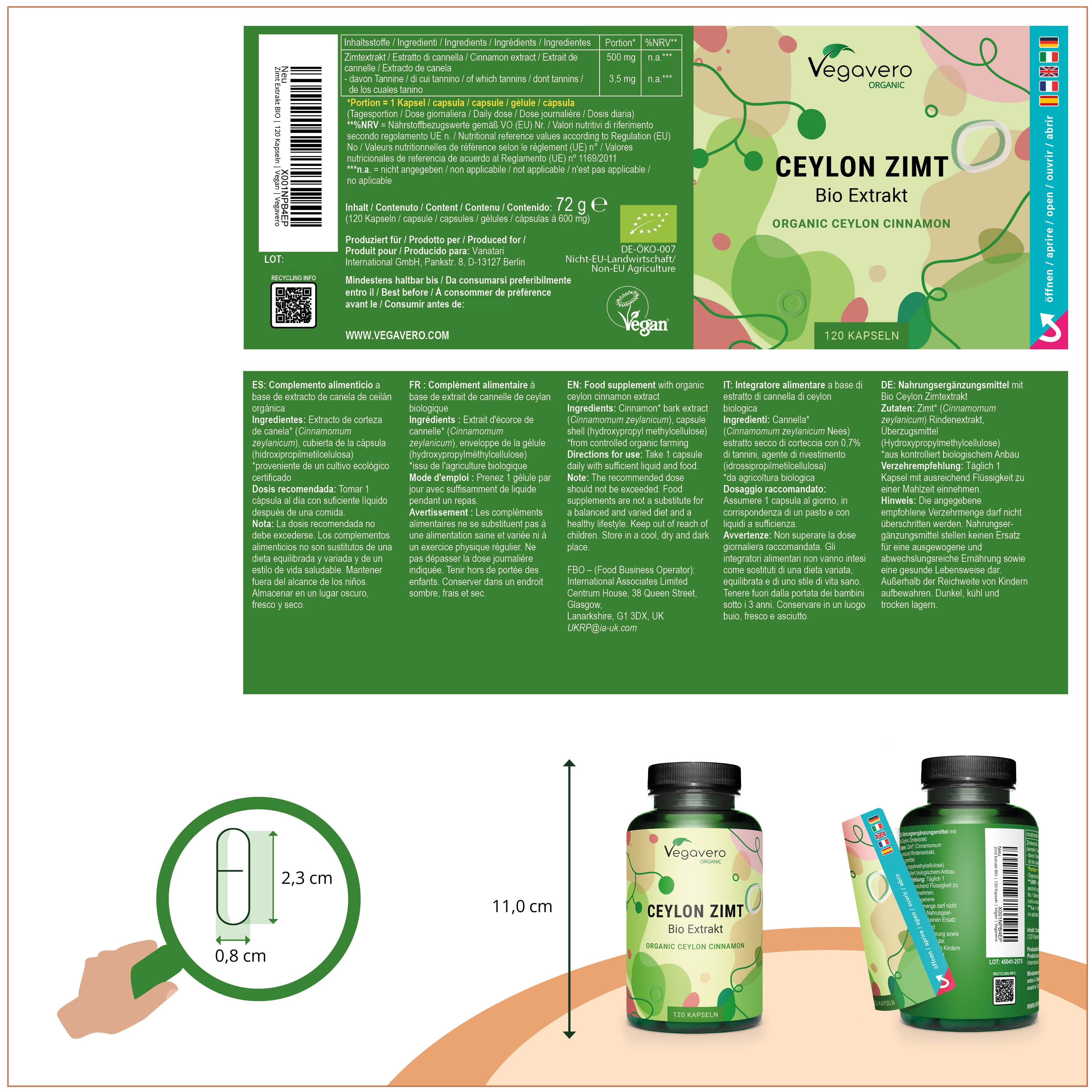 Ceylon Cinnamon Extract Capsules Organic