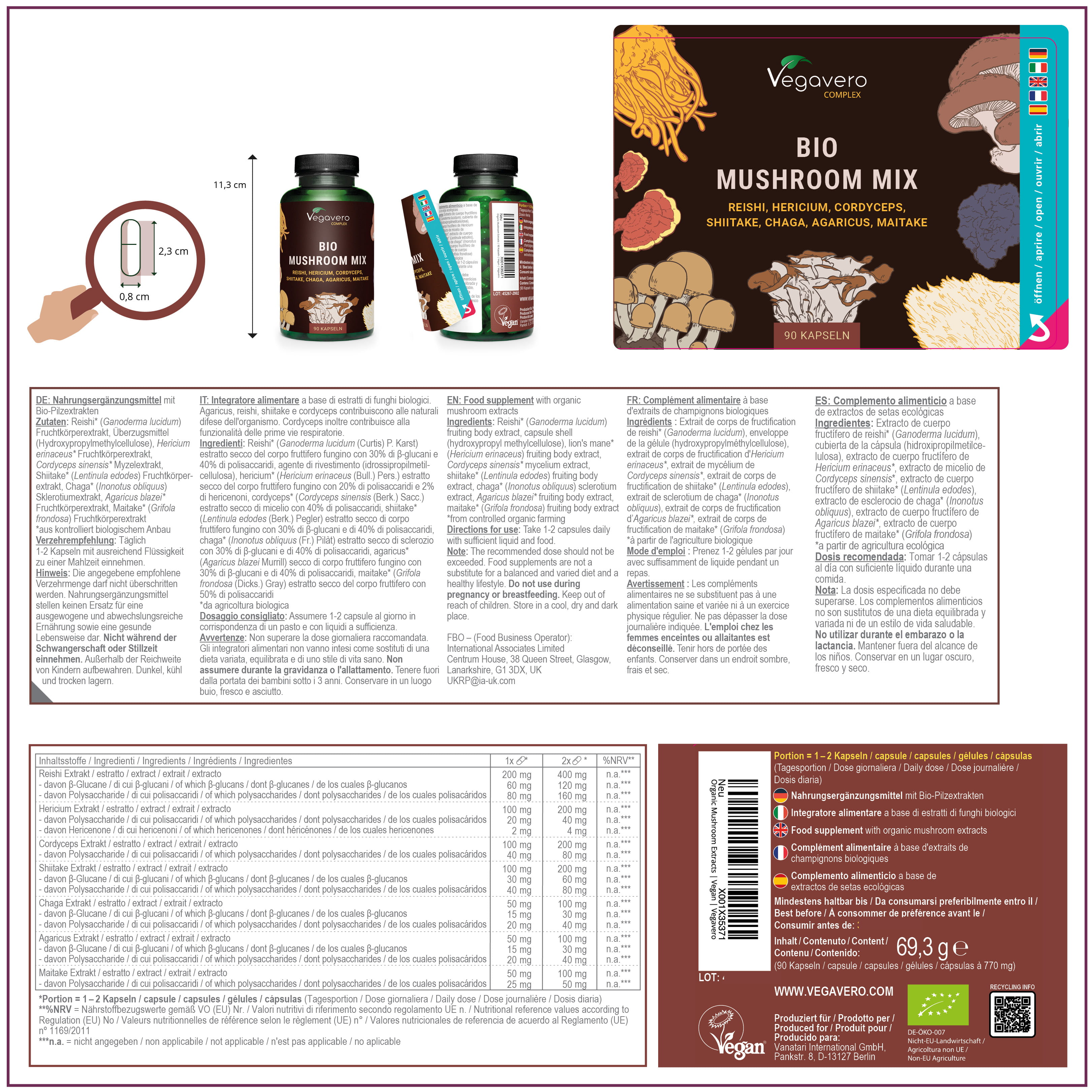 Mushroom Complex Kapseln Bio