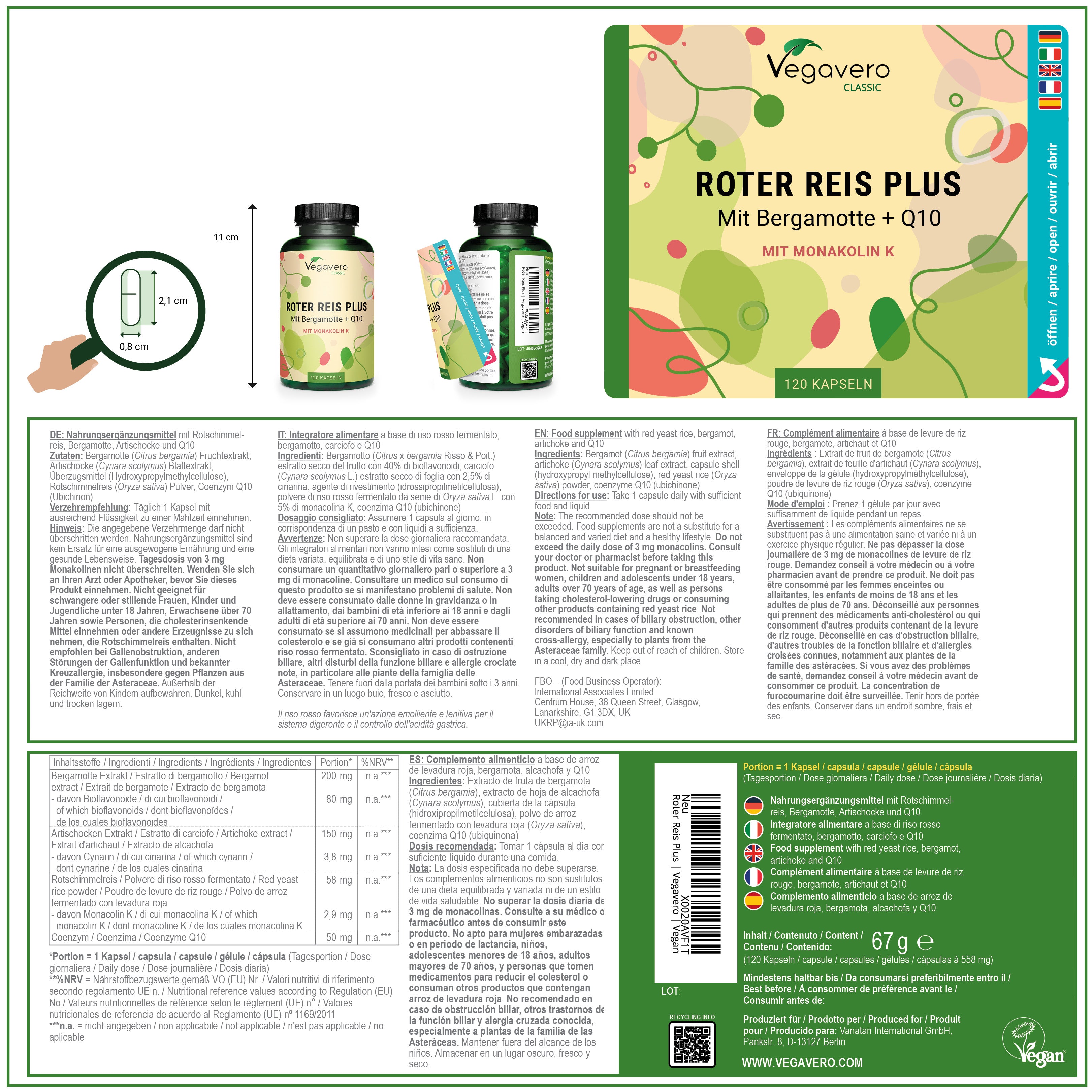 Roter Reis Plus Kapseln