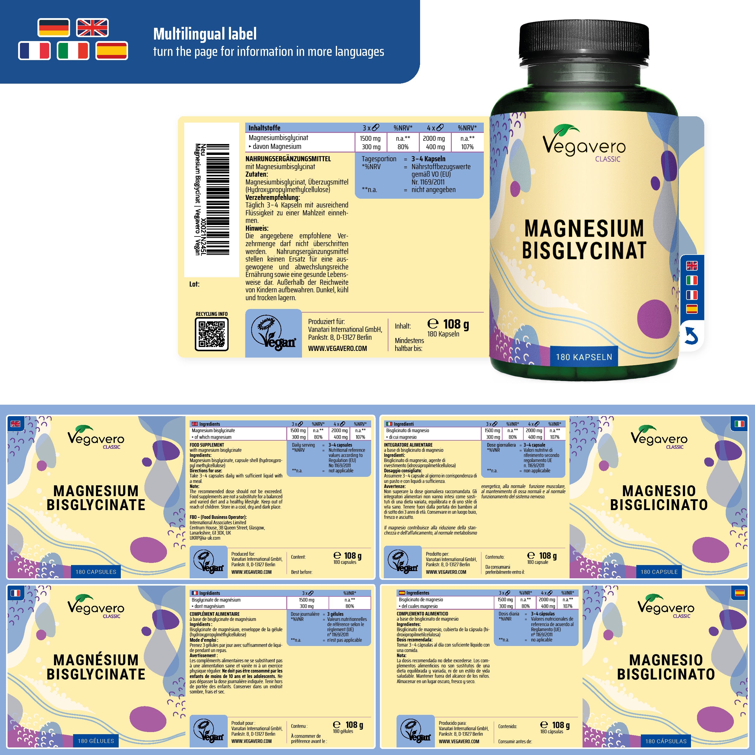 Magnesium Bisglycinat Kapseln