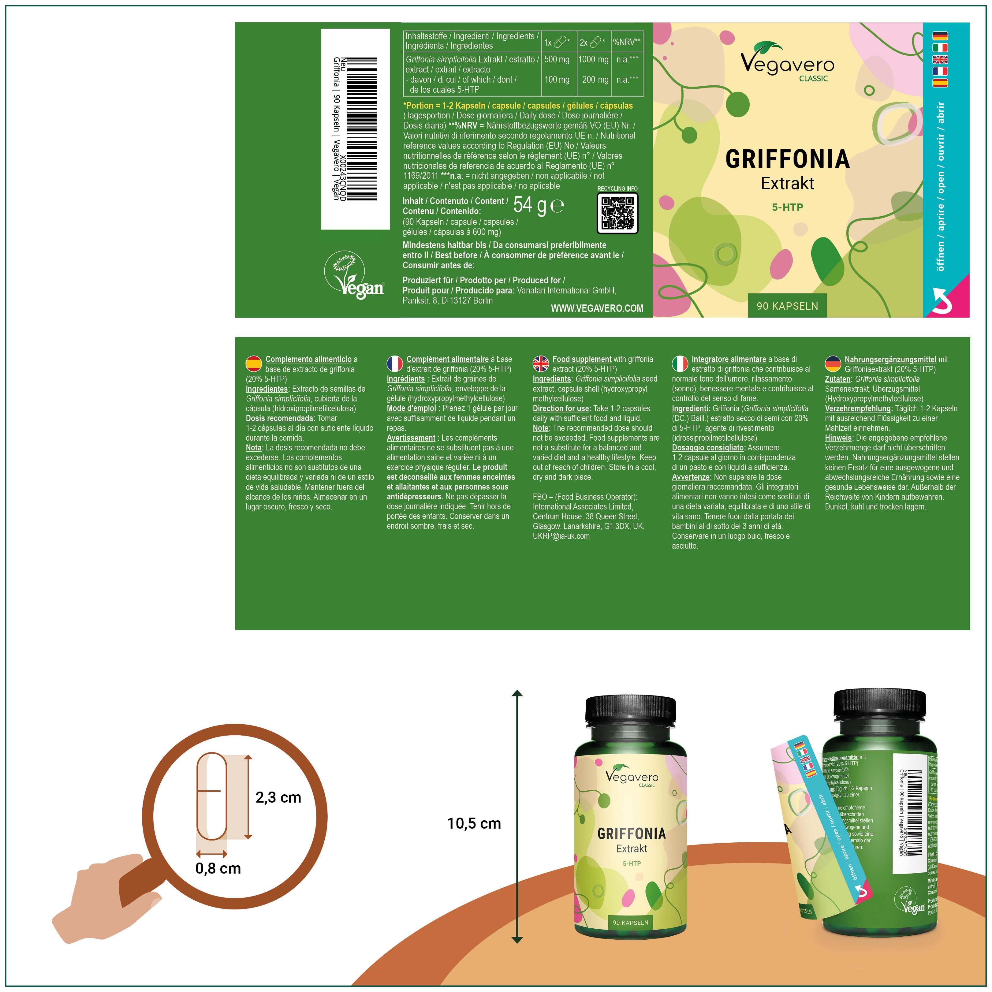 Griffonia Extrakt (5-HTP) Kapseln