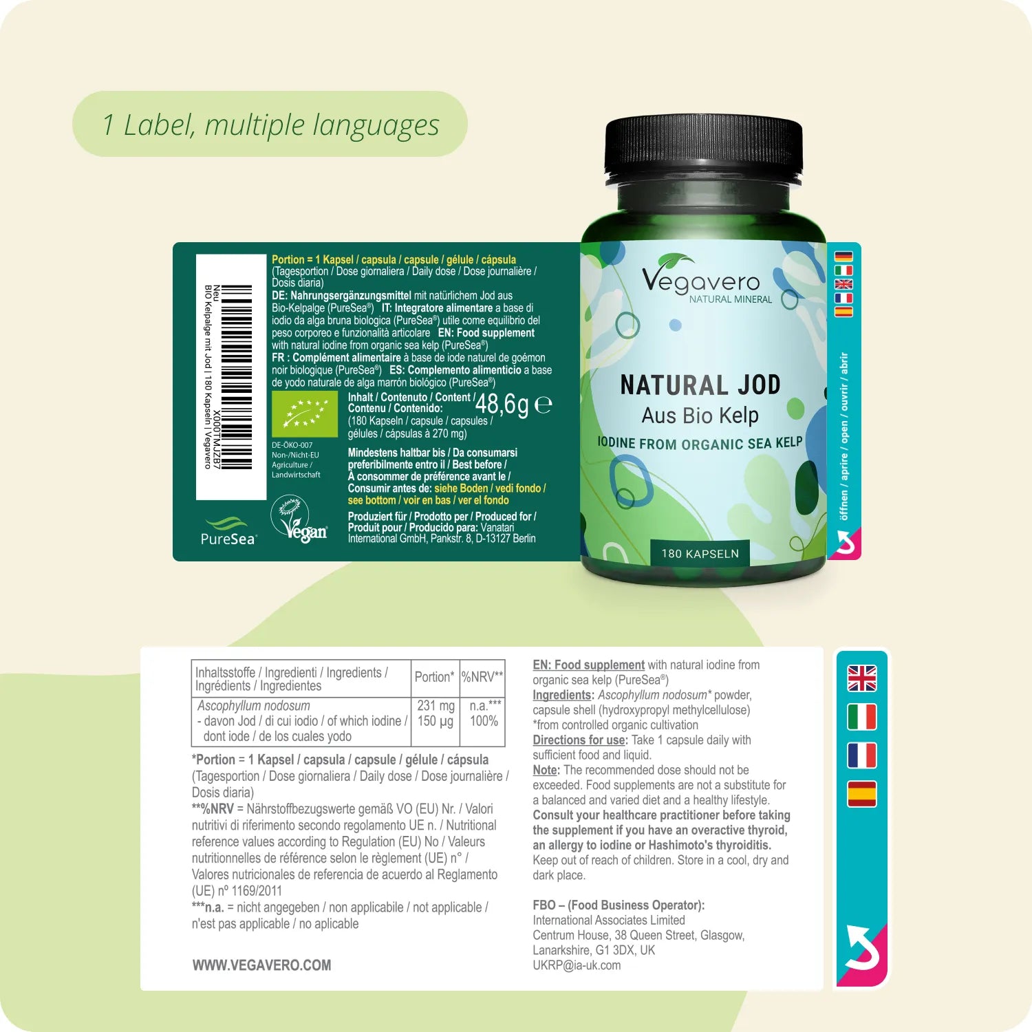 Natural Iodine Organic Capsules