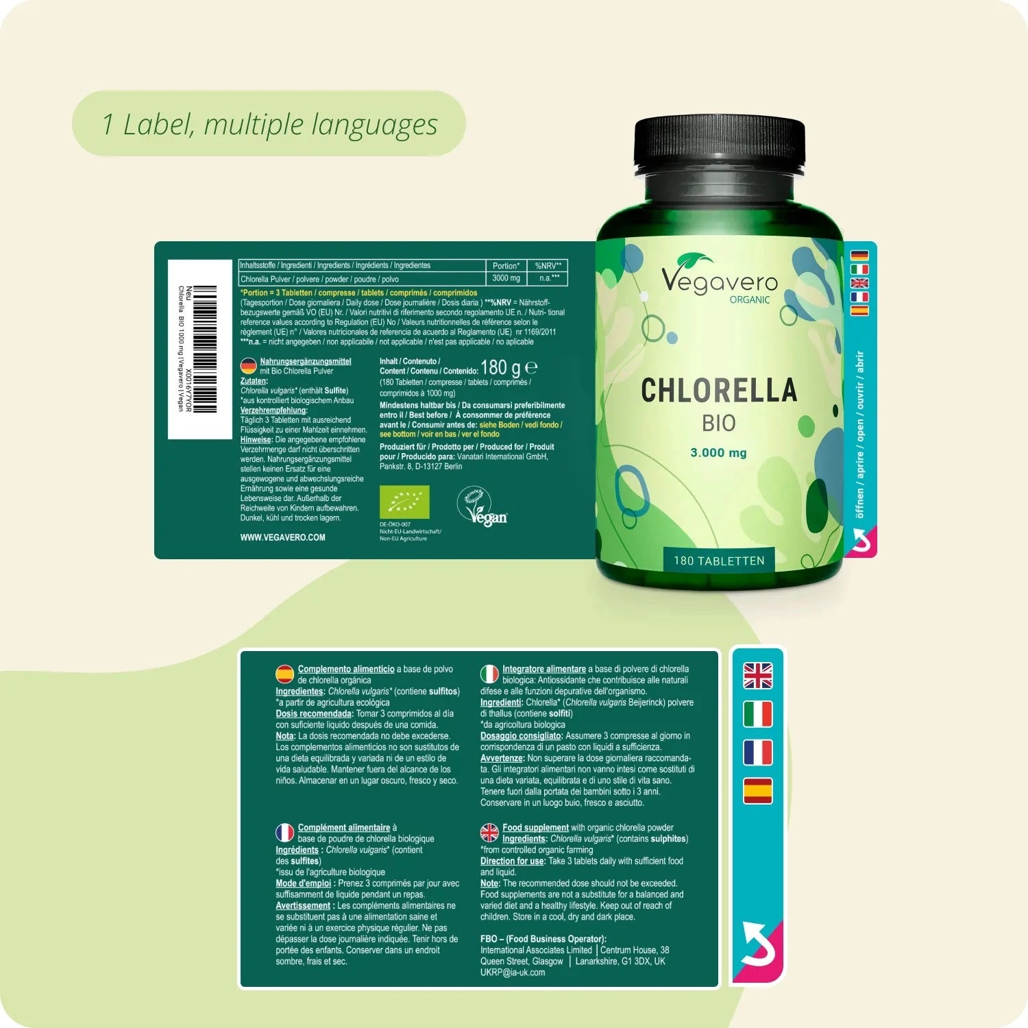 Chlorella Cápsulas Orgánico