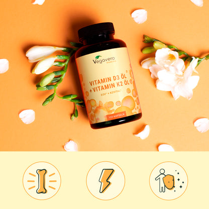 Vitamin D3 + K2 Öl Kapseln