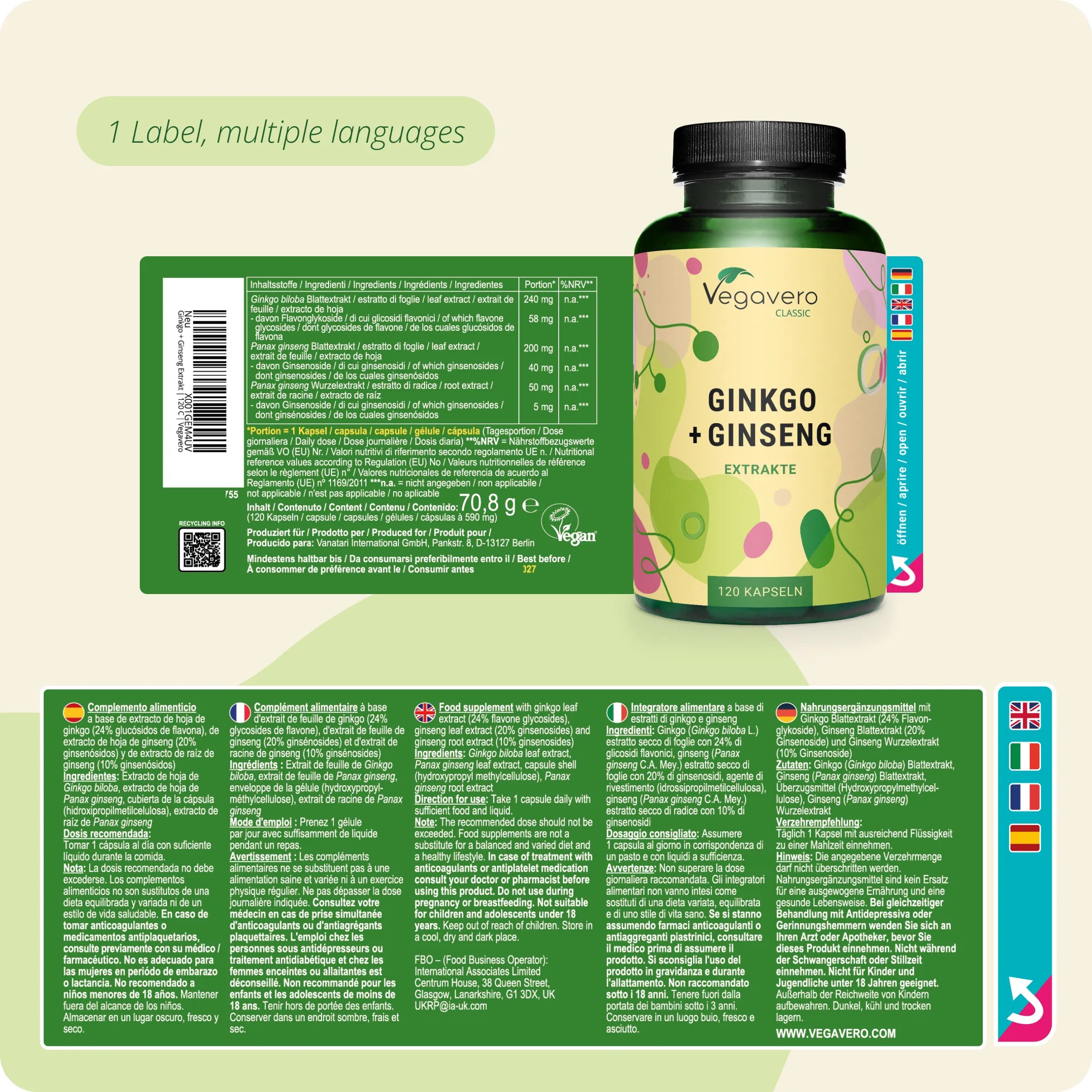 Ginkgo + Ginseng Extrakt Kapseln