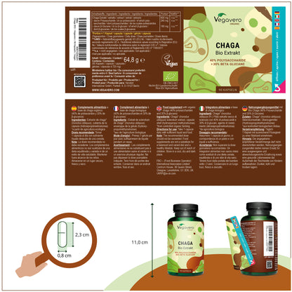 Chaga Extrakt Kapseln Bio