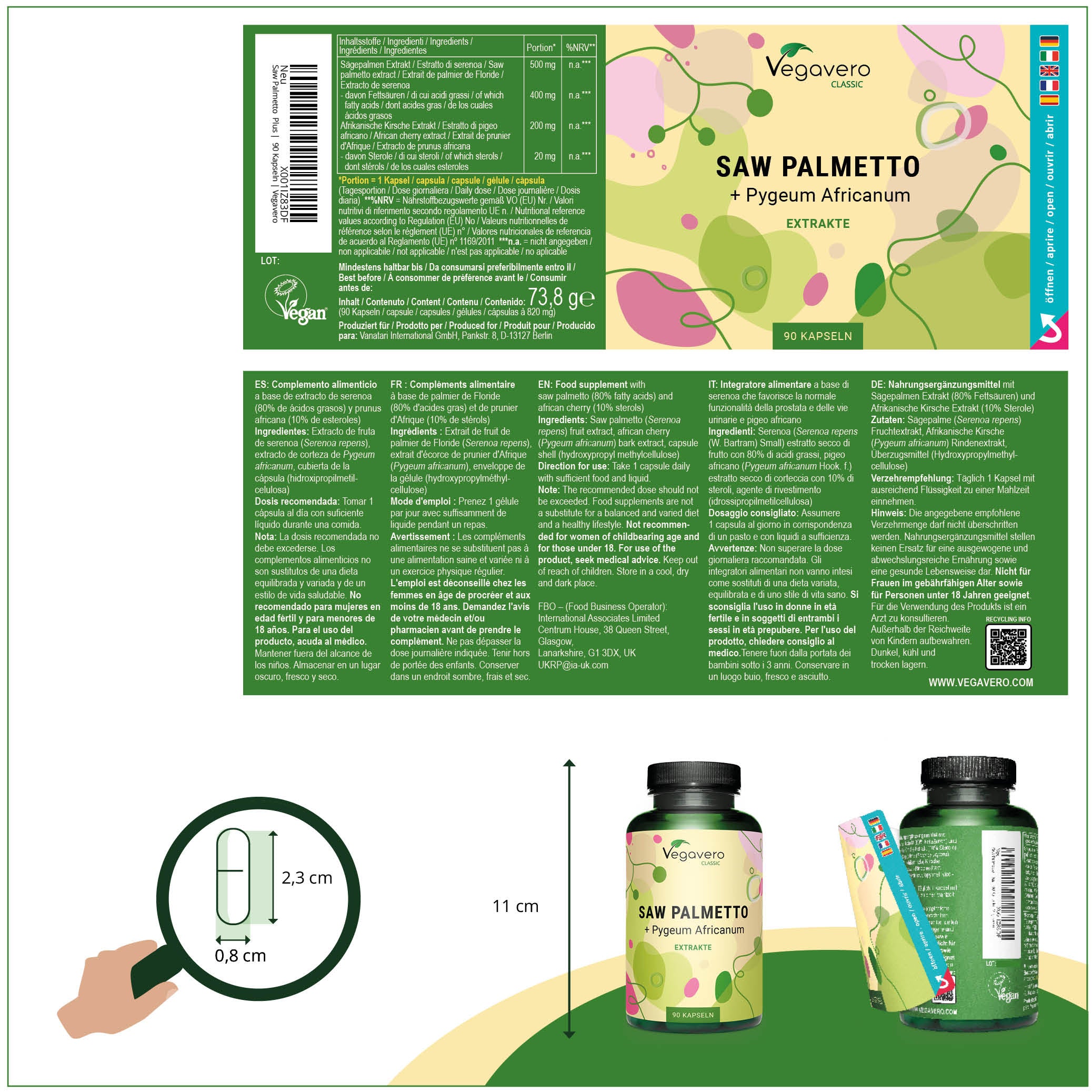 Saw Palmetto + Pygeum africanum Extractos Cápsulas