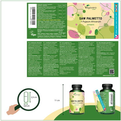 Saw Palmetto + Pygeum africanum Extractos Cápsulas