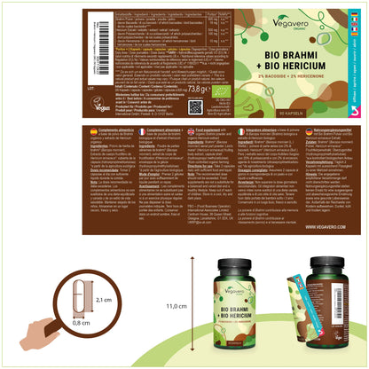 Brahmi + Hericium Kapseln Bio