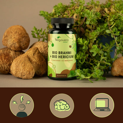 Brahmi + Hericium Kapseln Bio