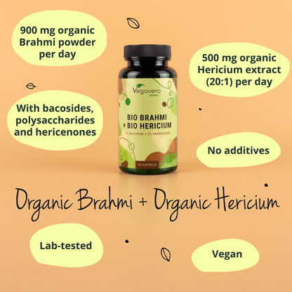 Brahmi + Hericium Kapseln Bio