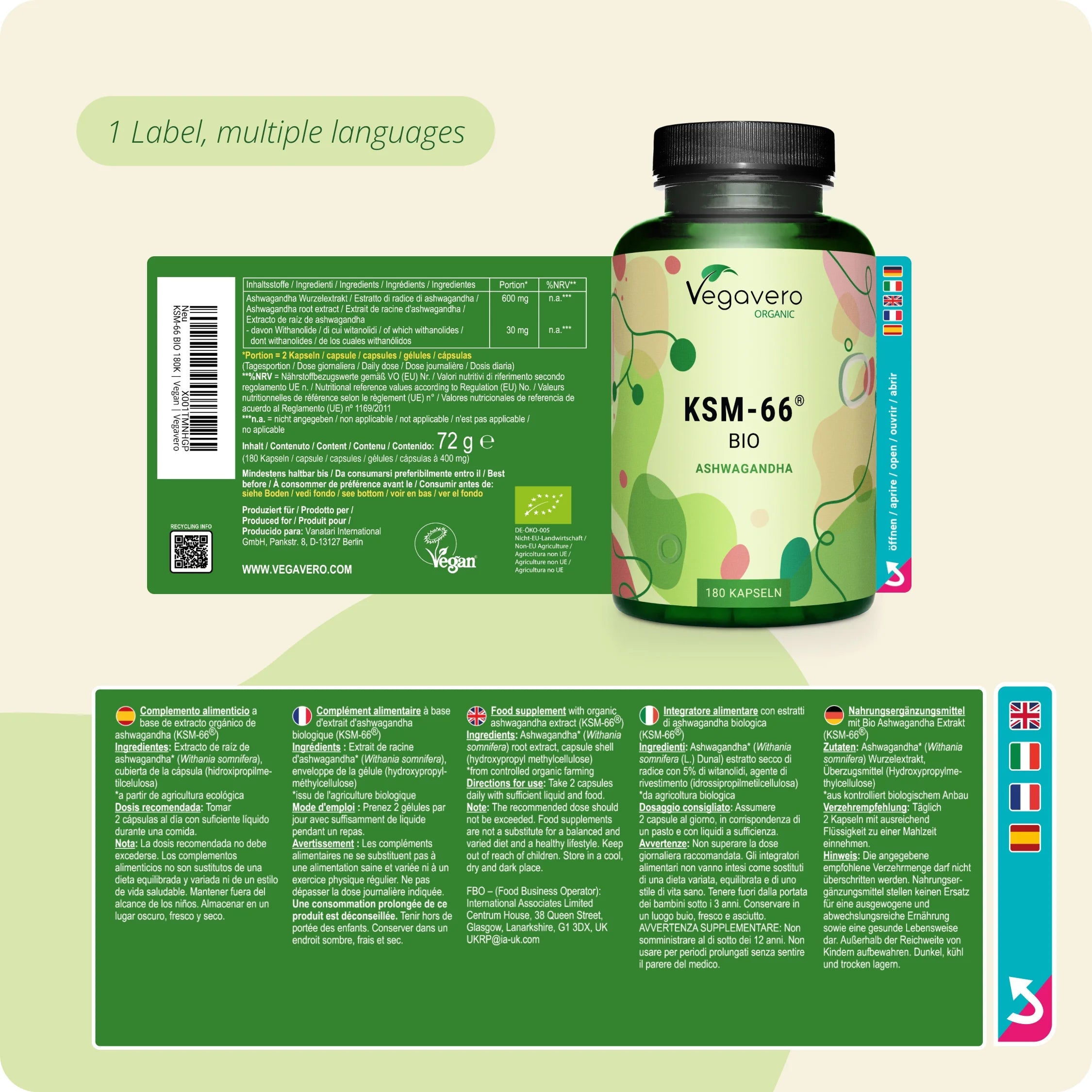 Ashwagandha KSM-66 Estratto Capsule Bio